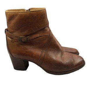 Vintage SALAMANDER Women 6.5 Quality Brown Leather Ankle Boots Made in Germany